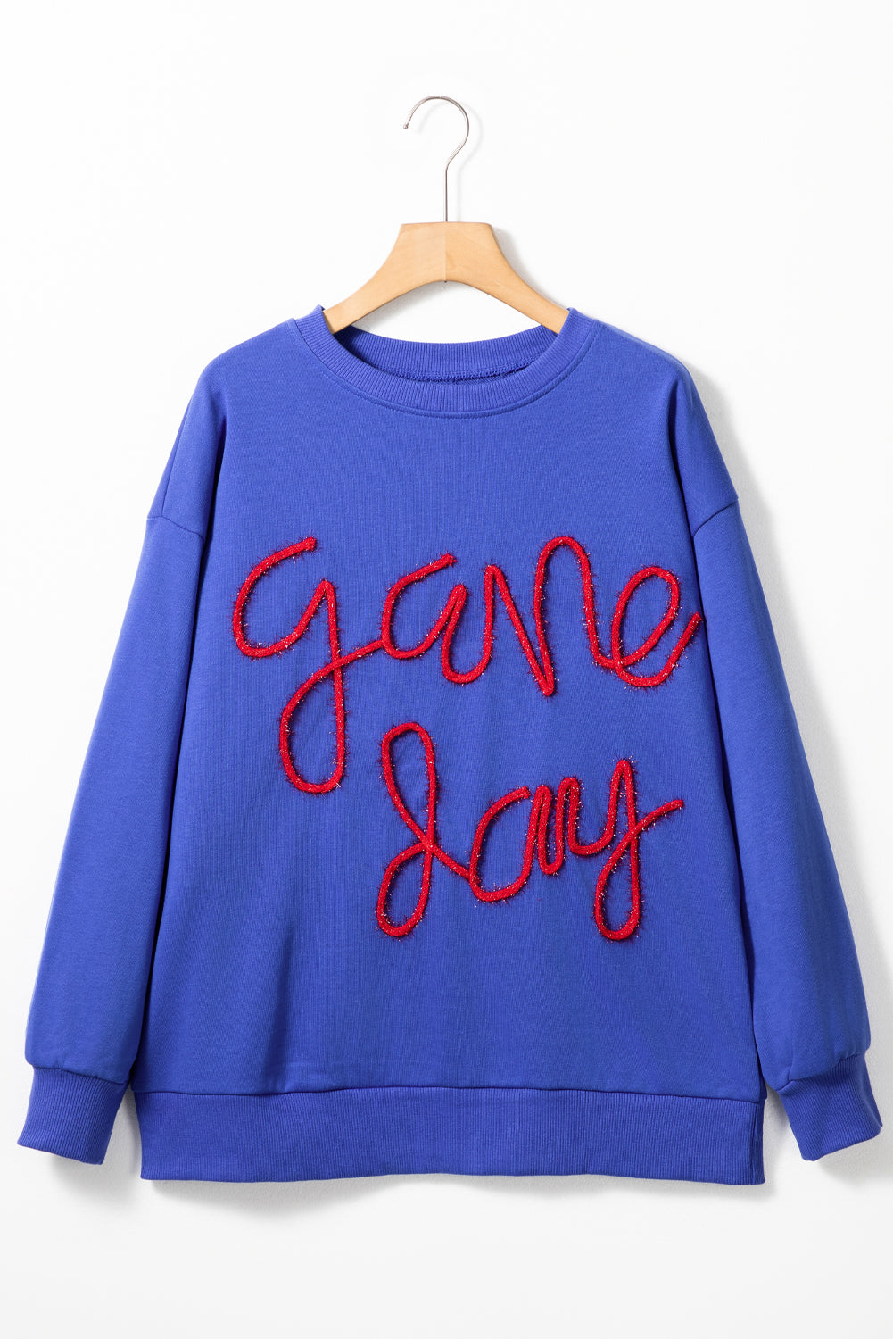 Dark Blue Tinsel Game Day Sweatshirt