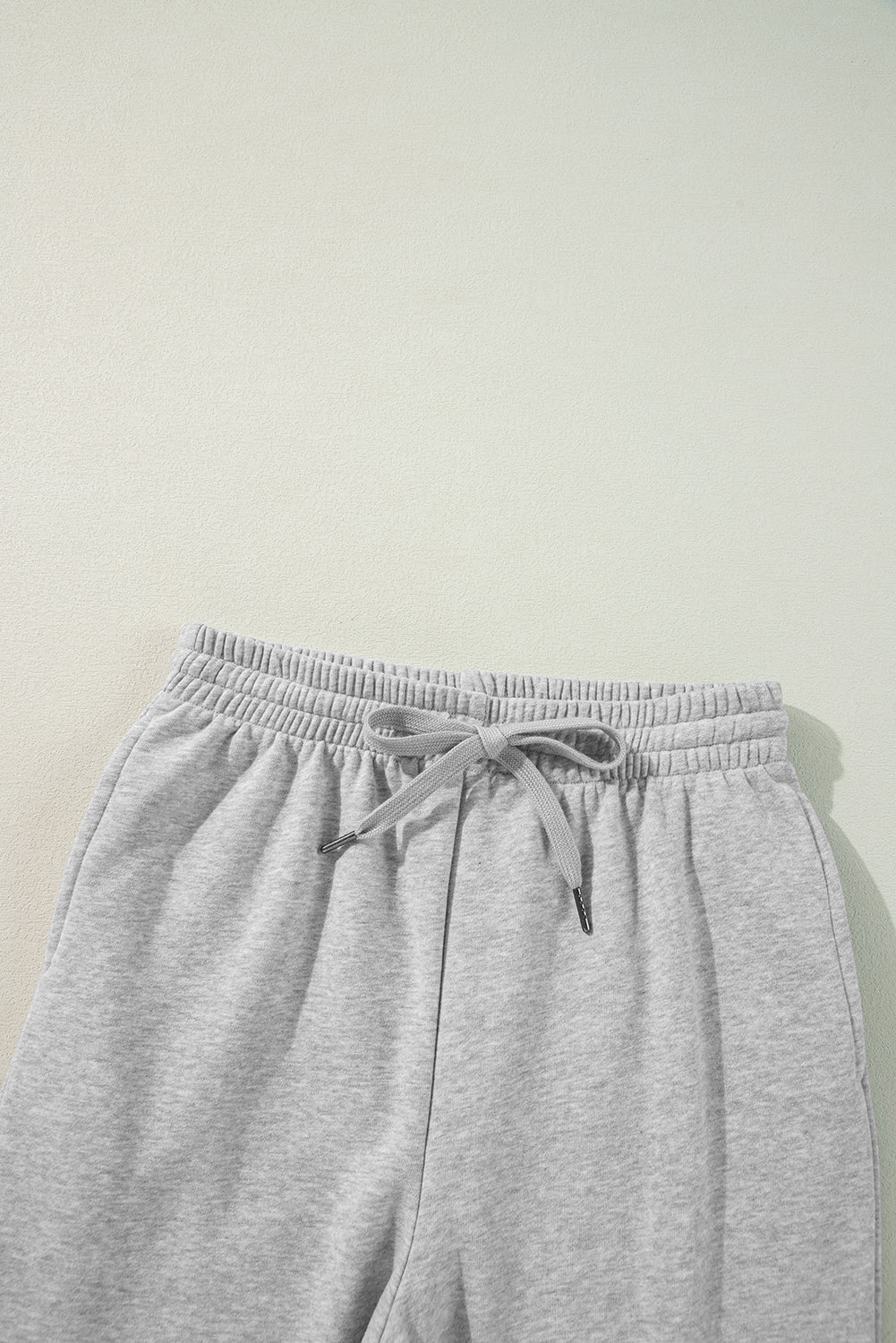 Solid Color Fleece Lined Drawstring Waist Joggers