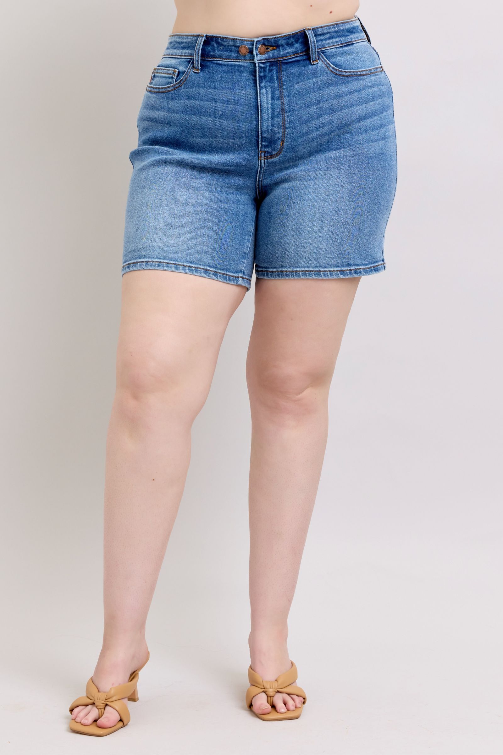 Judy Blue 2 Button Denim Shorts with Pockets