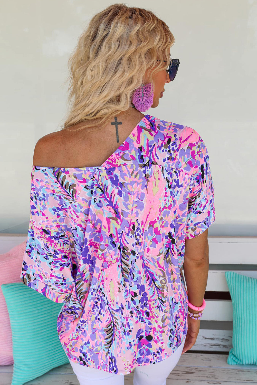 Loose Painted Floral Tee