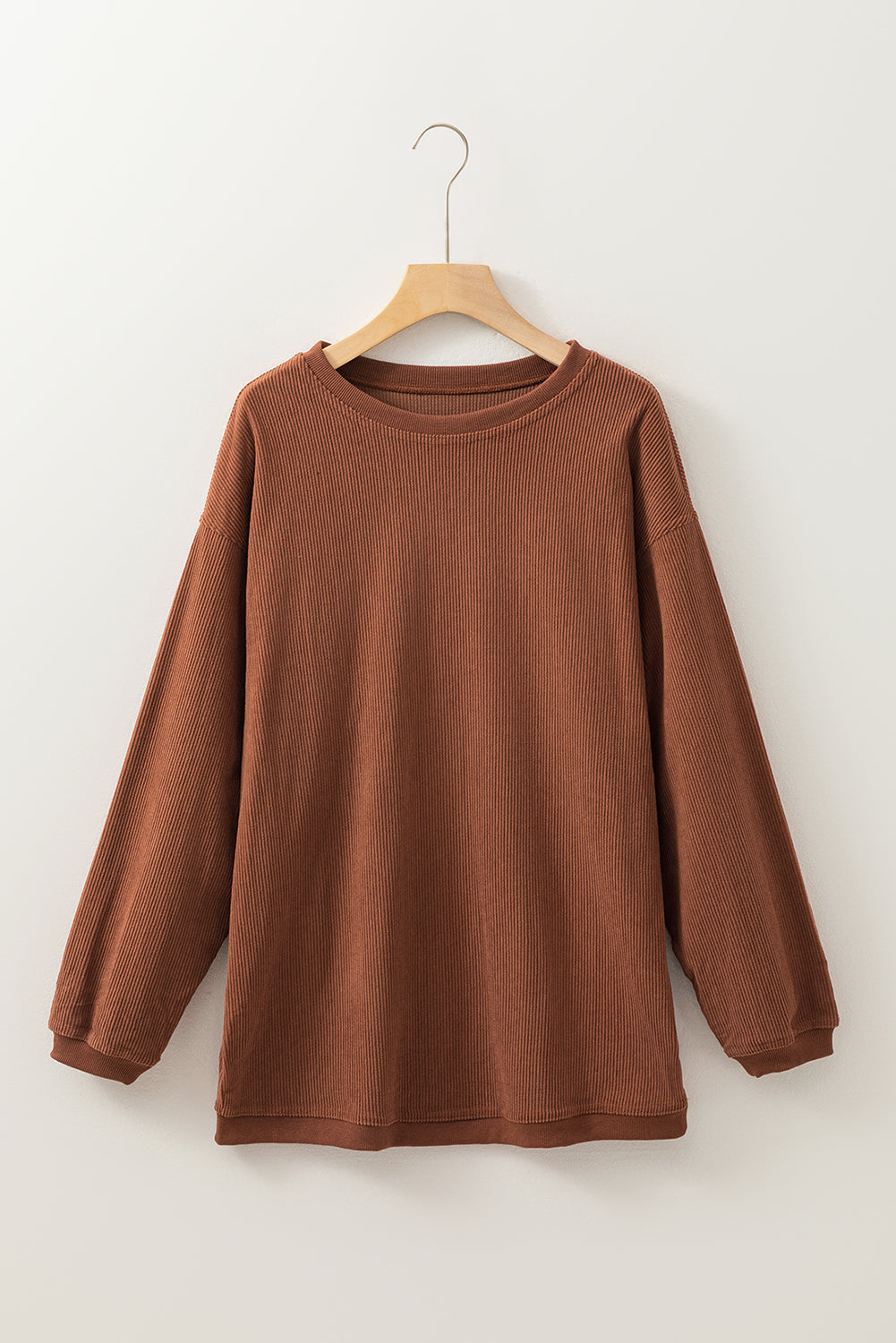 Ribbed Corduroy Oversized Sweatshirt