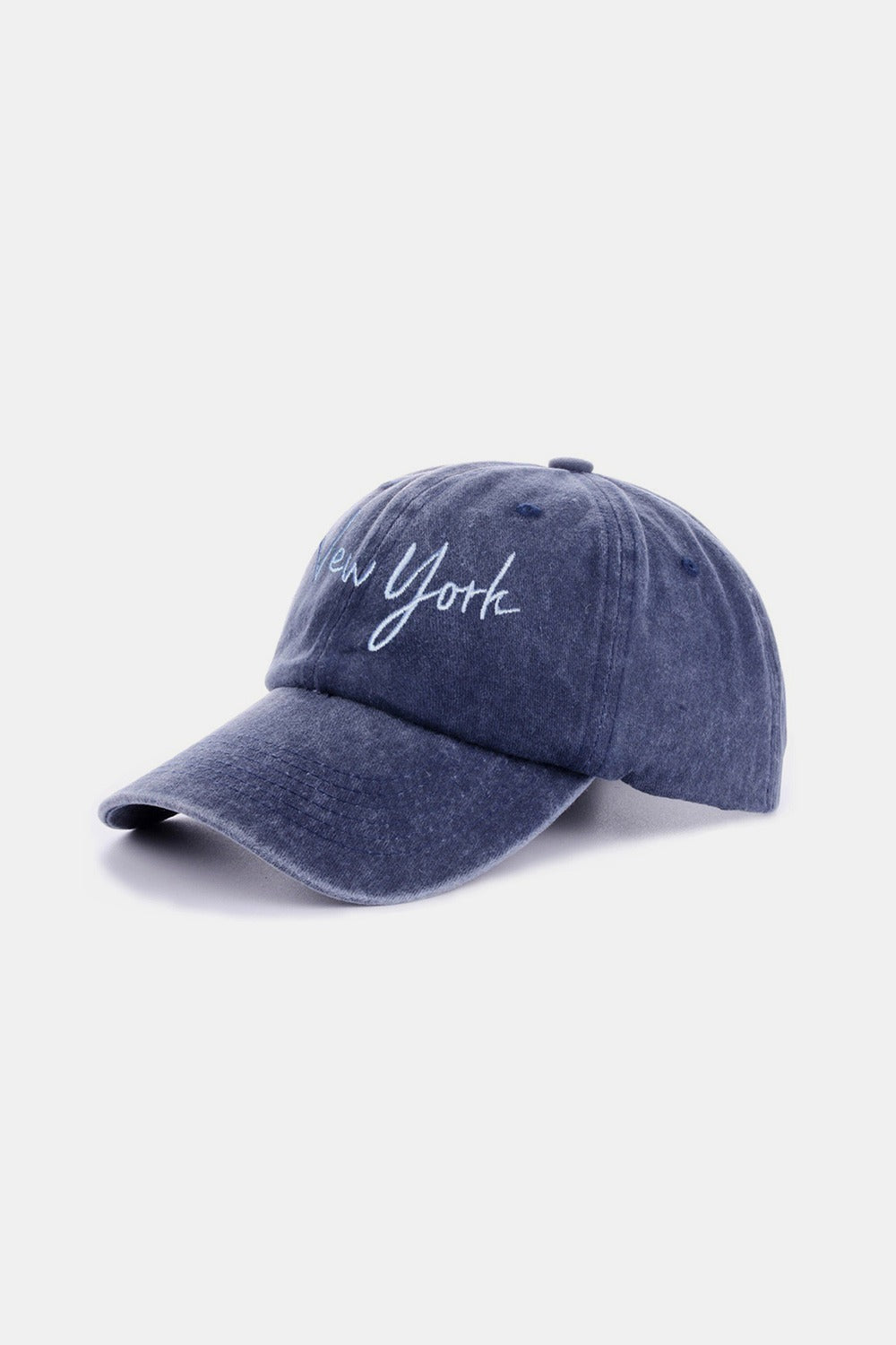 Washed Embroidered Baseball Cap NY or LA