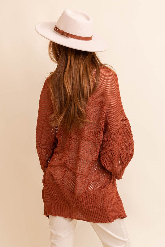 Summer Knit Netted Cardigan