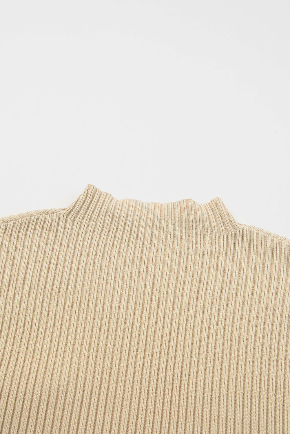 Patch Pocket Ribbed Knit Short Sleeve Sweater