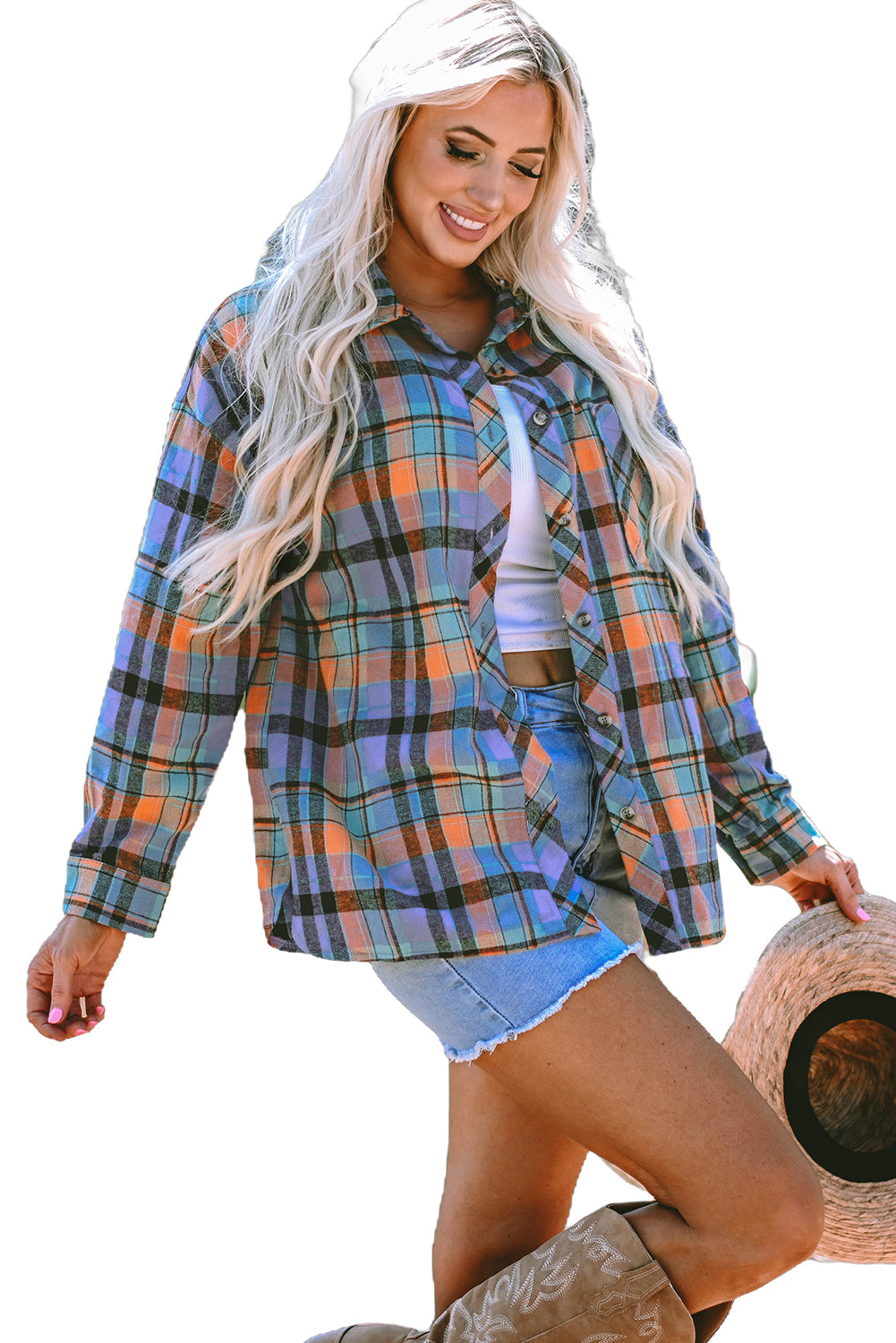 Plaid Print Loose Vintage Shirt