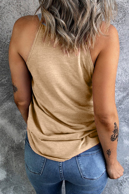 Geometric Color Block Tank Top