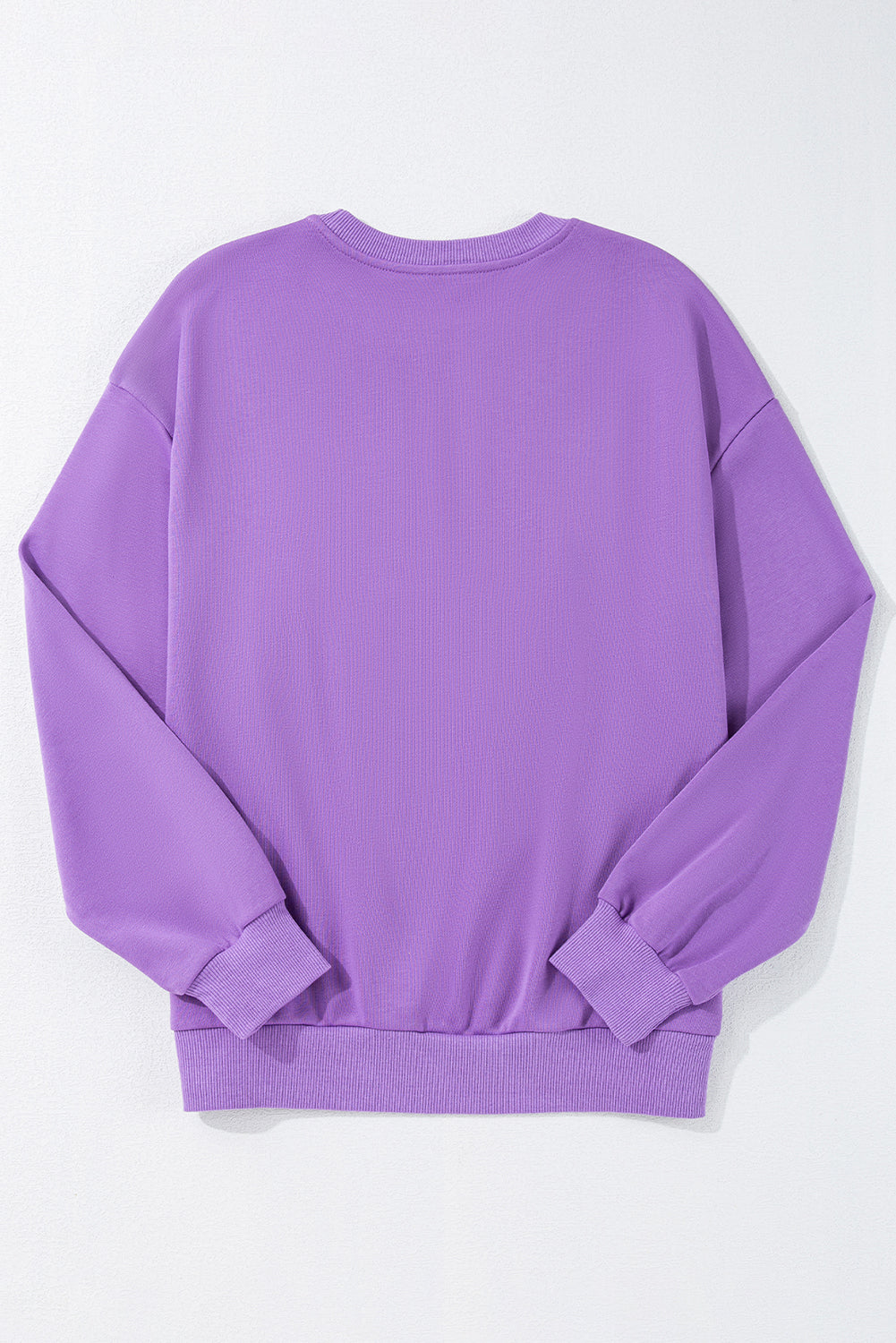 Purple GAME DAY Chenille Embroidered Pullover Sweatshirt