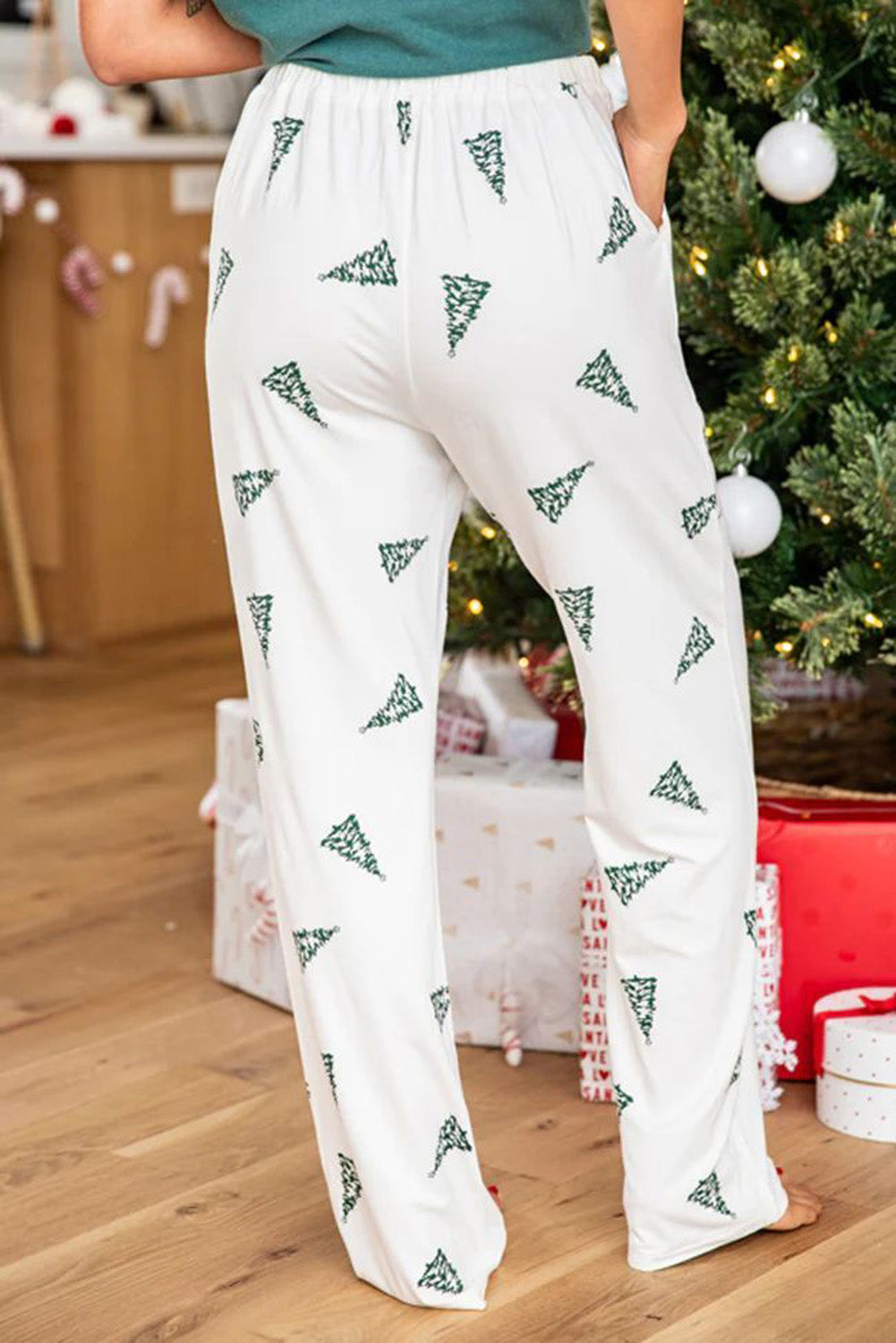 Christmas & Valentine Print Tee and Pants Lounge Set