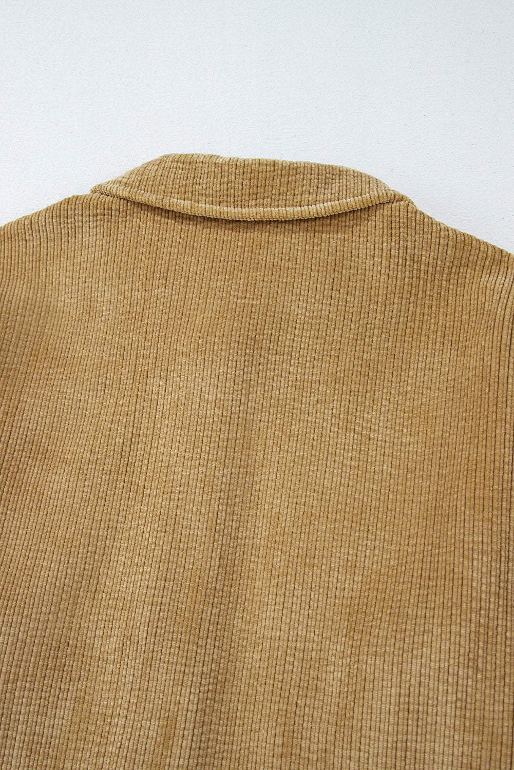 Patched Pocket Button Up Corduroy Shacket