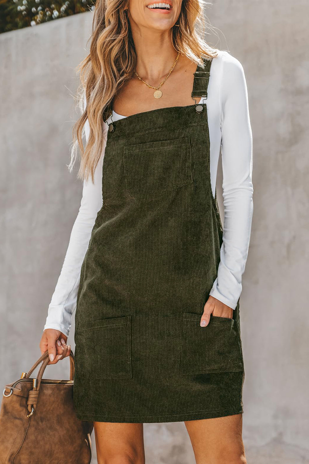 Corduroy Overall Dress