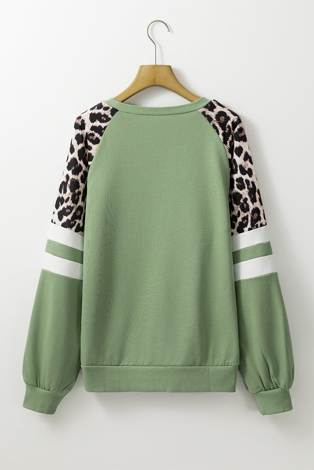 Leopard Print Raglan Sleeve Sweatshirt