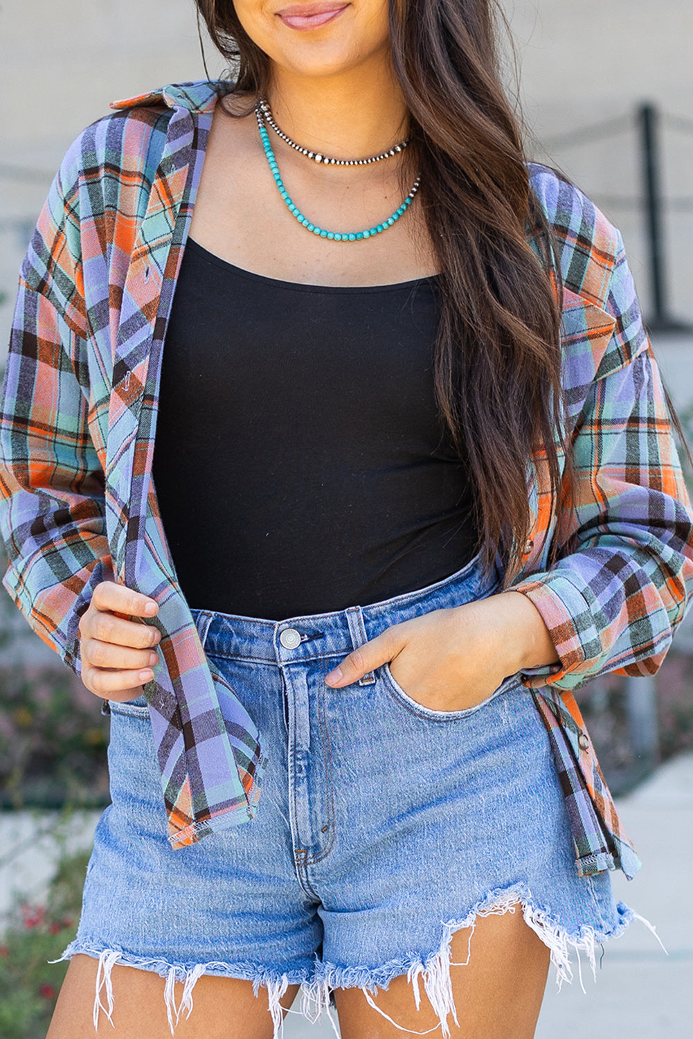 Plaid Print Loose Vintage Shirt