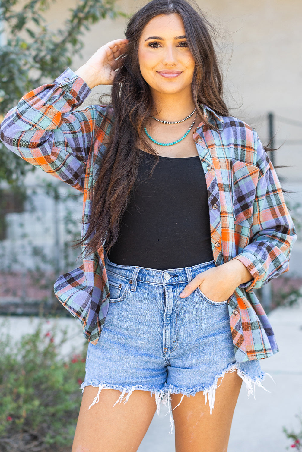 Plaid Print Loose Vintage Shirt