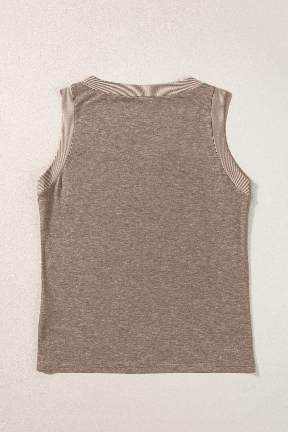 Ribbed V Neck Tank