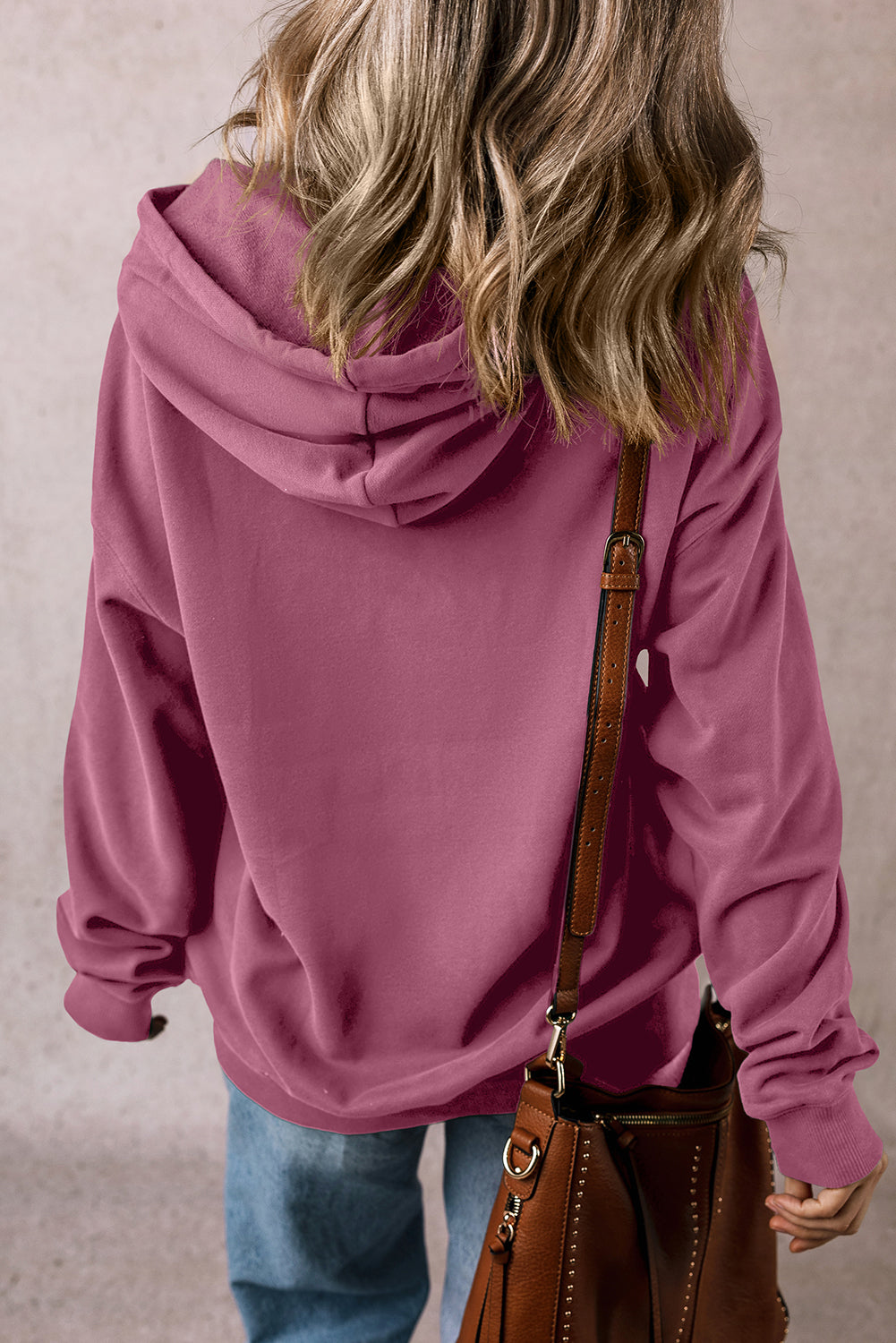 Fleece Lined Kangaroo Pocket Drawstring Chunky Hoodie