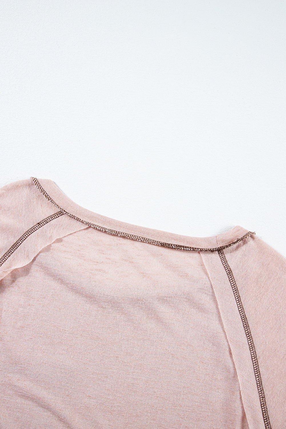 Exposed Seam Detail Loose T-shirt