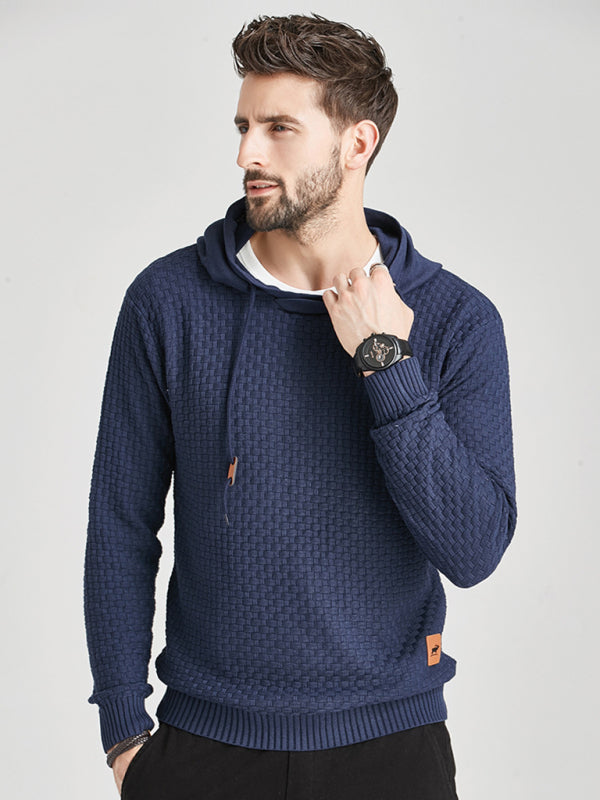 Men's Hooded Pullover Knitwear Sports Sweater