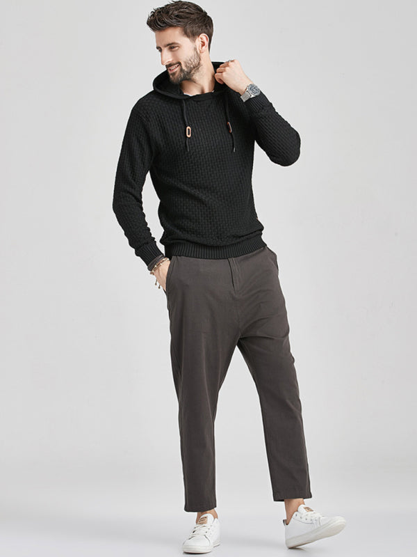 Men's Hooded Pullover Knitwear Sports Sweater