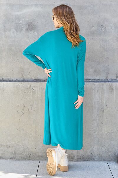 Open Front Long Sleeve Cover Up