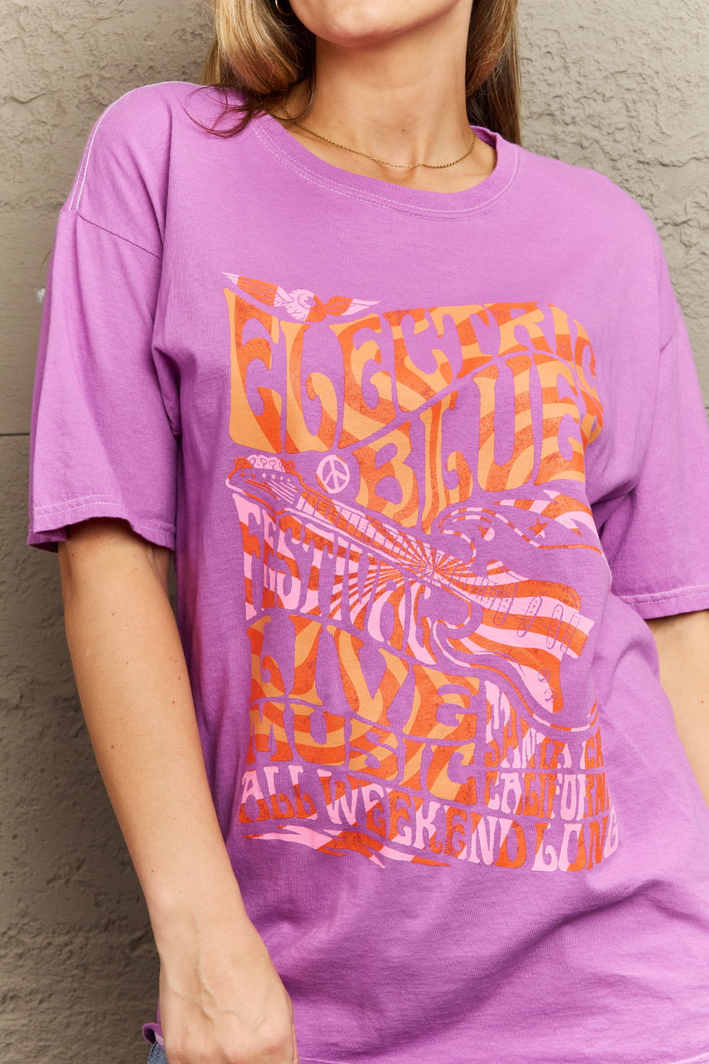 "Electric Blues" Graphic T-Shirt in Purple (MADE IN USA)