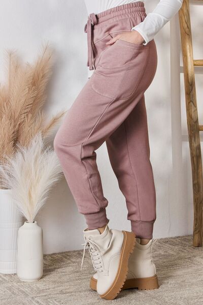 Drawstring Pocketed Joggers