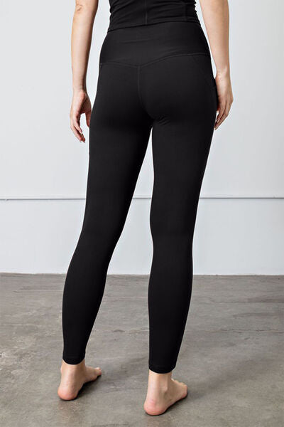 Black Wide Waistband Leggings