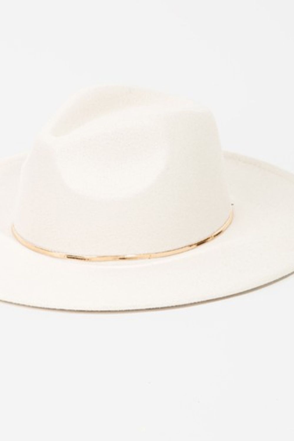 Slice of Chic Herringbone Chain Fedora in Ivory