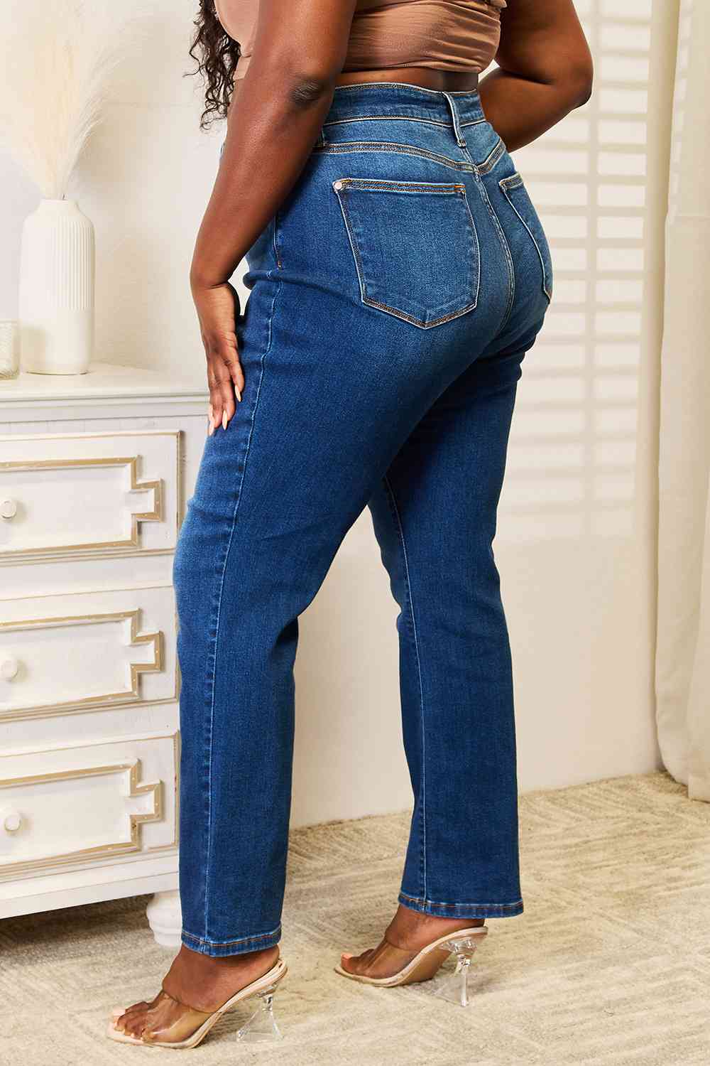 Judy Blue Straight Leg Jeans with Pockets