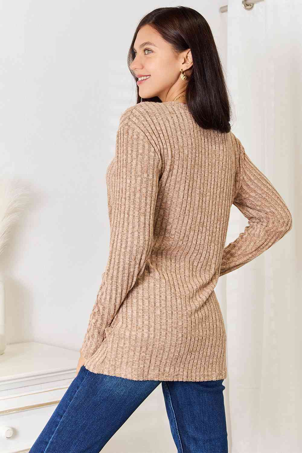 Ribbed Long Sleeve Shirt