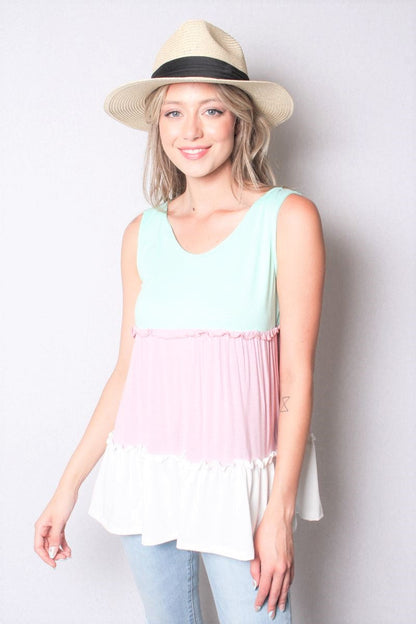 Gianna Ruffled Tank Arnone Boutique