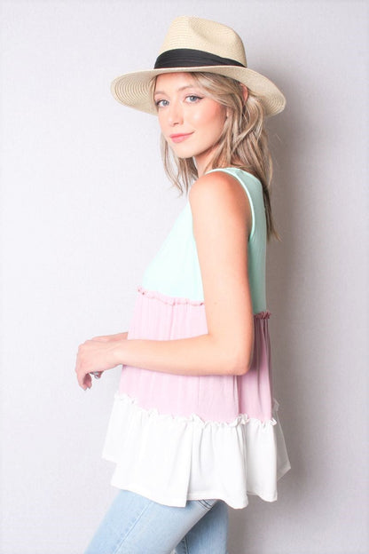 Gianna Ruffled Tank Arnone Boutique