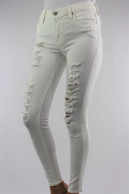 Super Stretch Skinny Jeans  (White) Arnone Boutique