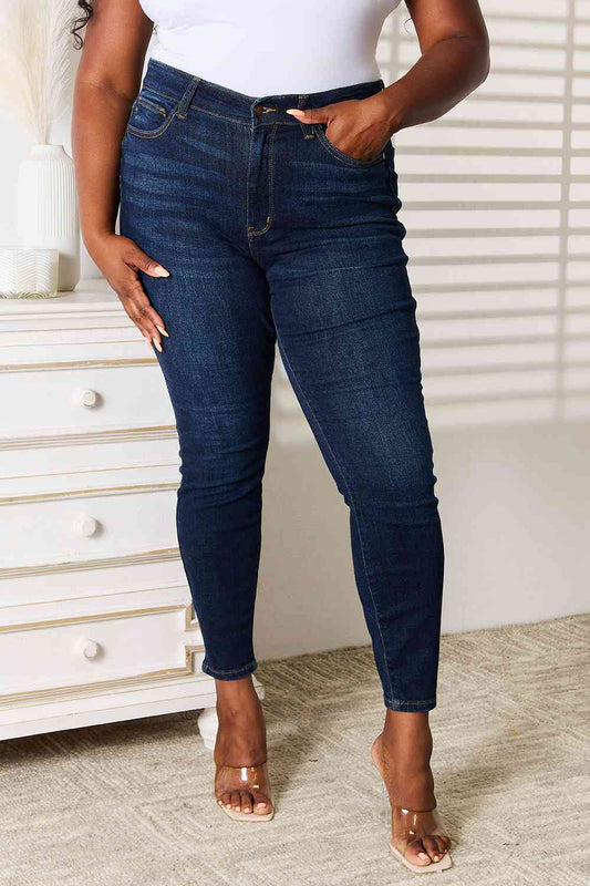 Judy Blue Dark Skinny Jeans with Pockets