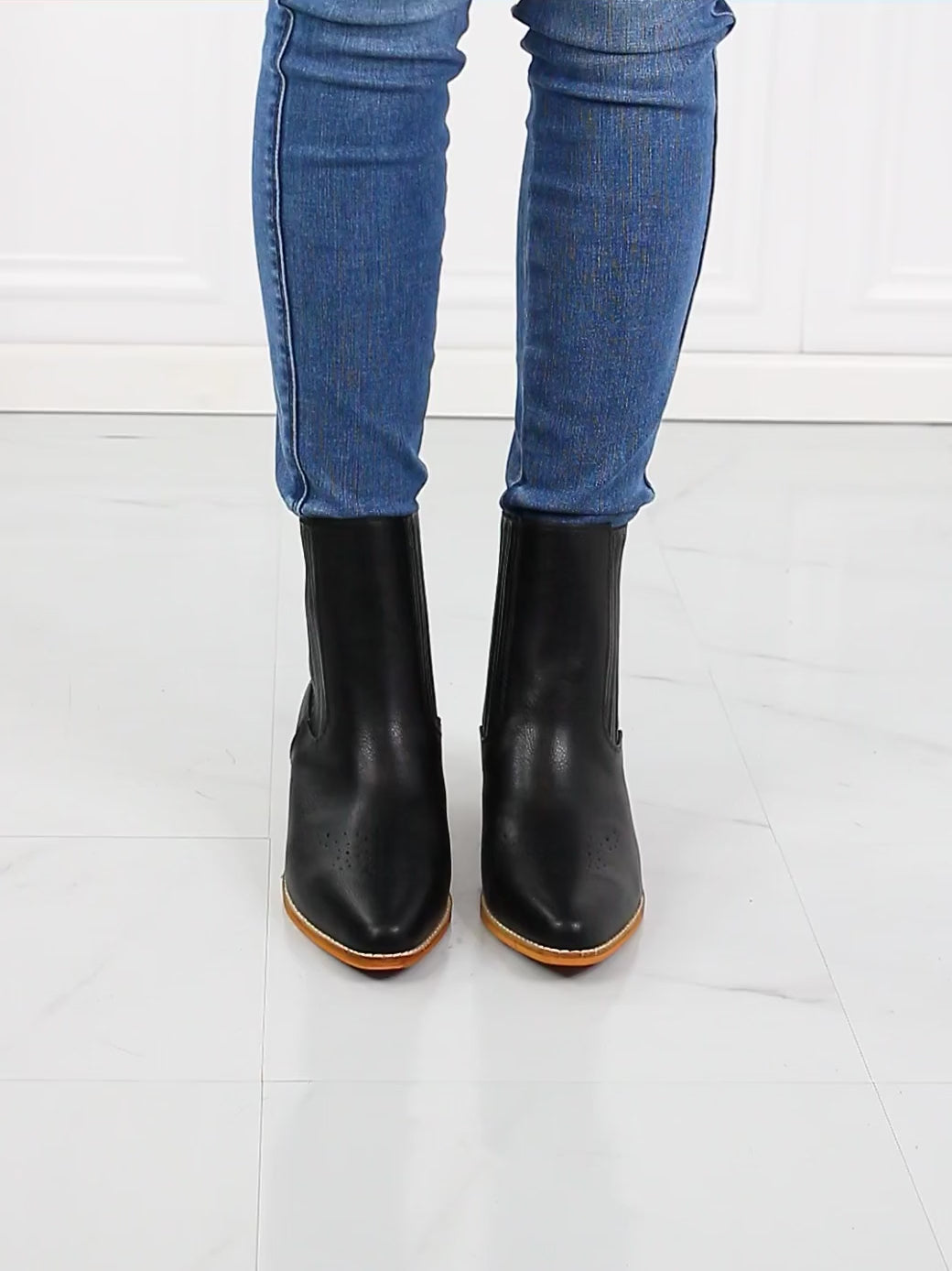 Love the Journey Stacked Heel Chelsea Boot in Black