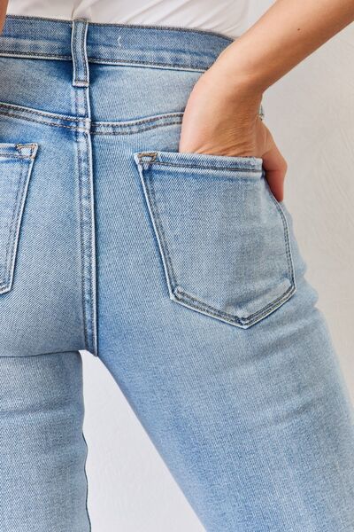 Kancan Mid Rise Slit Bootcut Jeans