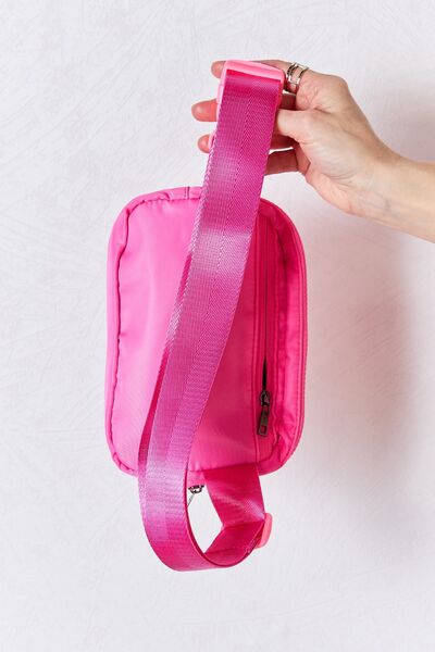 Adjustable Strap Sling Bag in hot pink
