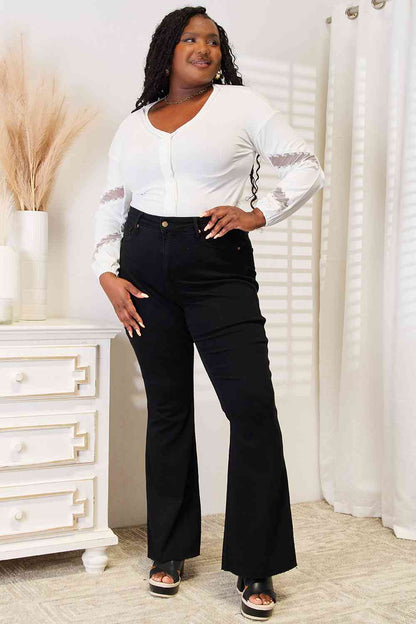 V-Neck Dropped Shoulder Blouse in White