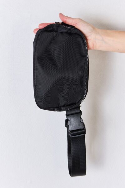 Adjustable Strap Sling Bag in black