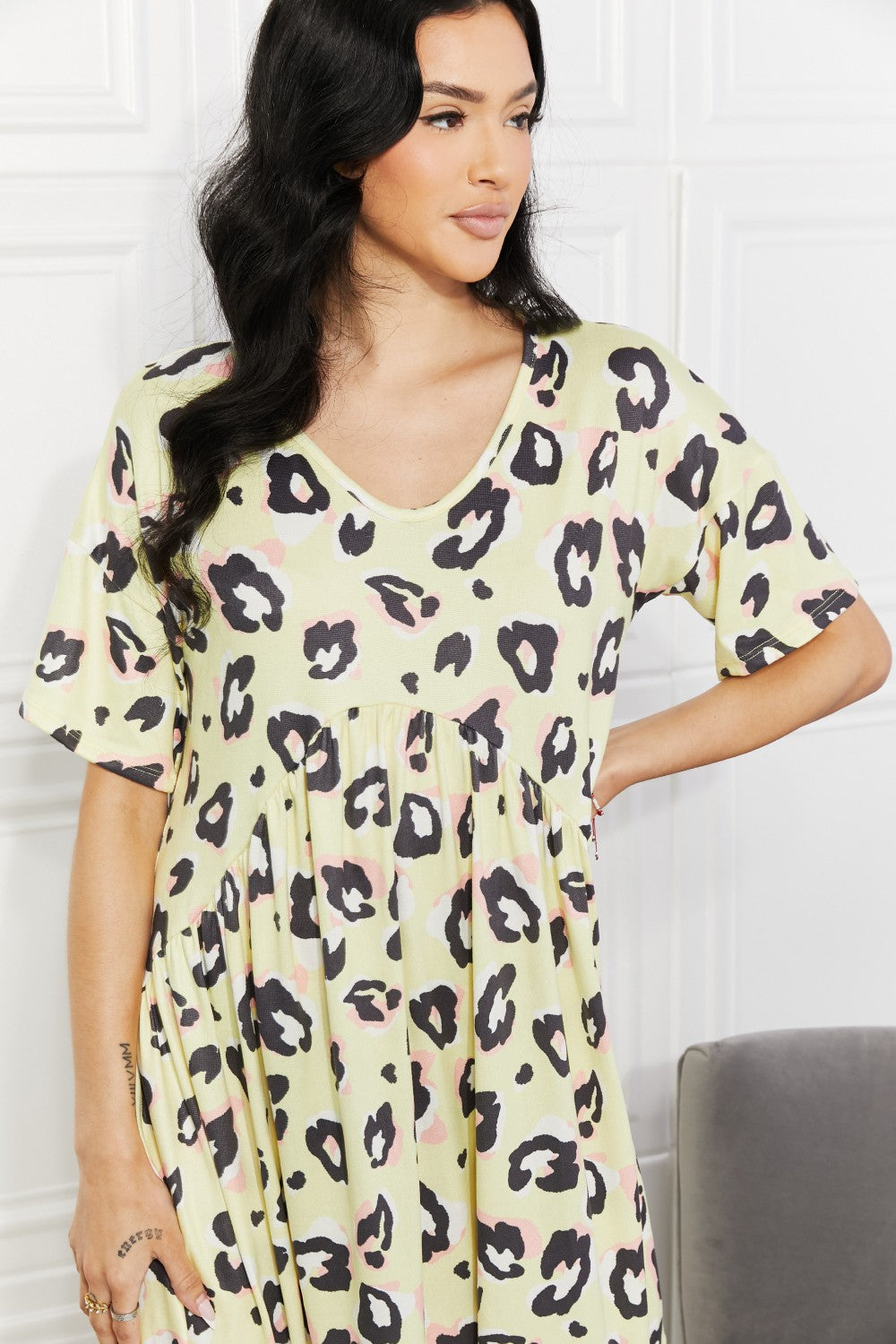 Take It Easy Animal Print Dress (MADE IN USA)