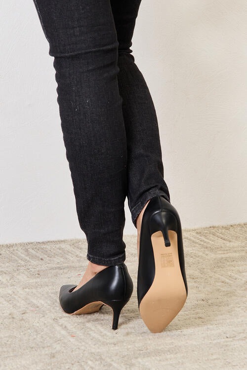 Closed Toe 2 inch Heels in Black