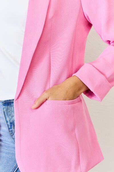 Candy Pink Long Sleeve Blazer